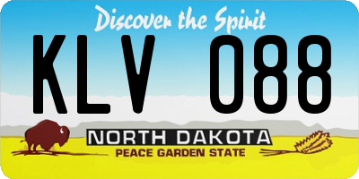 ND license plate KLV088