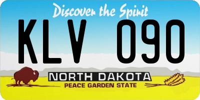 ND license plate KLV090