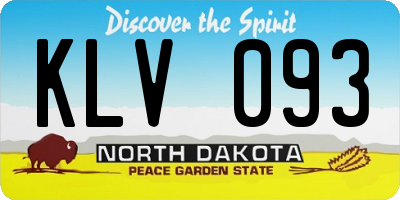 ND license plate KLV093