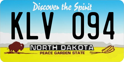 ND license plate KLV094