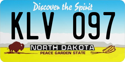 ND license plate KLV097