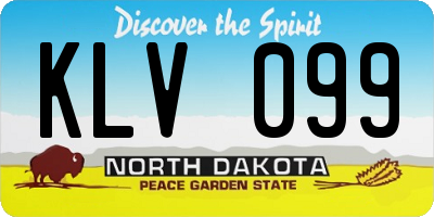 ND license plate KLV099