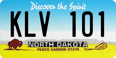 ND license plate KLV101
