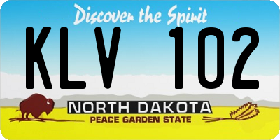 ND license plate KLV102