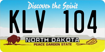 ND license plate KLV104