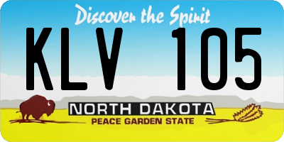 ND license plate KLV105