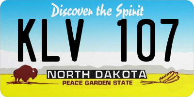 ND license plate KLV107