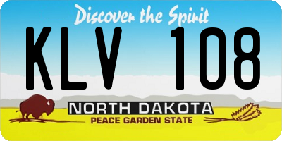 ND license plate KLV108