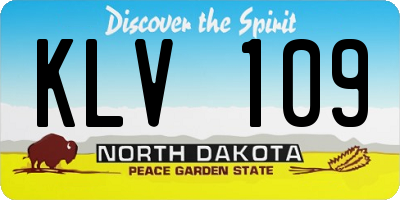 ND license plate KLV109
