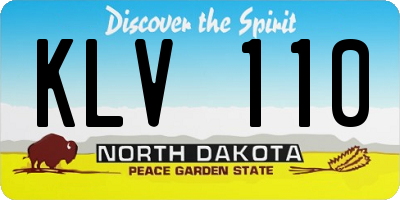 ND license plate KLV110