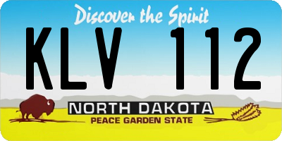 ND license plate KLV112
