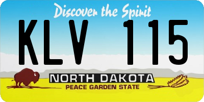 ND license plate KLV115