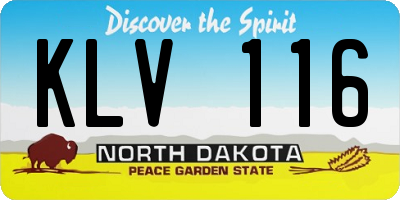 ND license plate KLV116