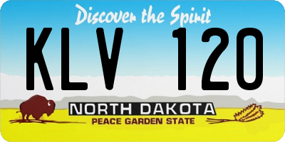 ND license plate KLV120