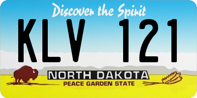 ND license plate KLV121