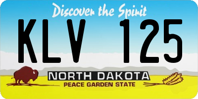 ND license plate KLV125