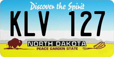 ND license plate KLV127