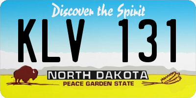 ND license plate KLV131