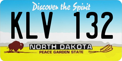 ND license plate KLV132