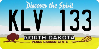 ND license plate KLV133