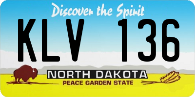 ND license plate KLV136
