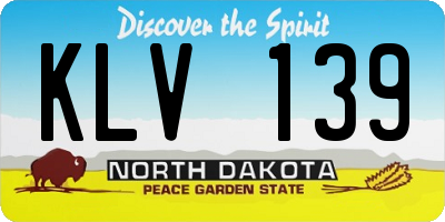 ND license plate KLV139