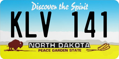 ND license plate KLV141