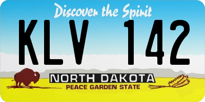 ND license plate KLV142