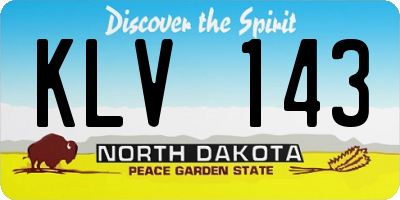 ND license plate KLV143