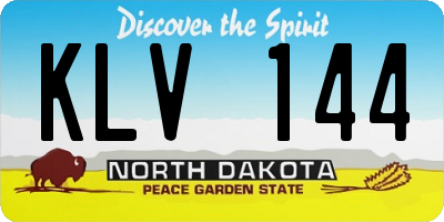 ND license plate KLV144