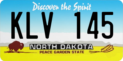 ND license plate KLV145