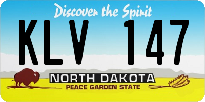 ND license plate KLV147