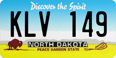 ND license plate KLV149