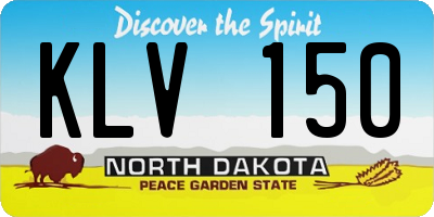 ND license plate KLV150