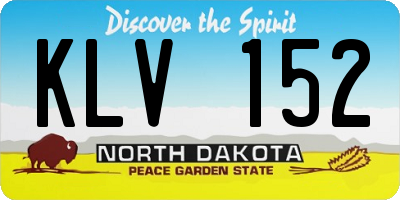 ND license plate KLV152