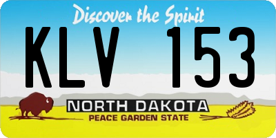 ND license plate KLV153