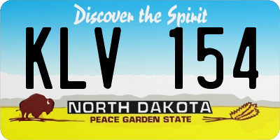 ND license plate KLV154