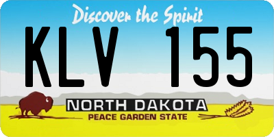 ND license plate KLV155