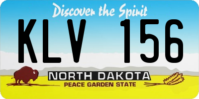 ND license plate KLV156