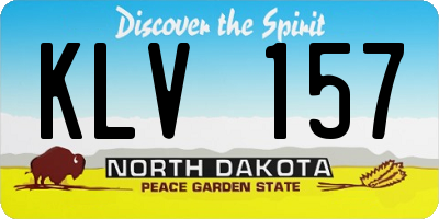 ND license plate KLV157