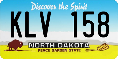 ND license plate KLV158