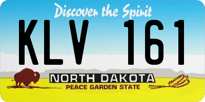 ND license plate KLV161