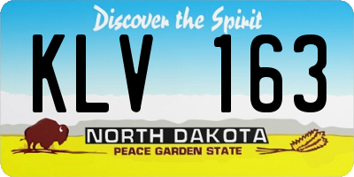 ND license plate KLV163