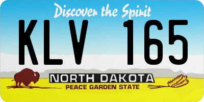 ND license plate KLV165