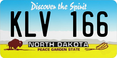 ND license plate KLV166