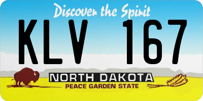 ND license plate KLV167