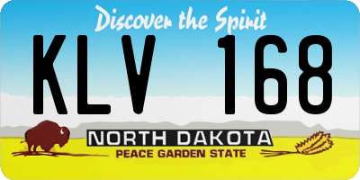 ND license plate KLV168