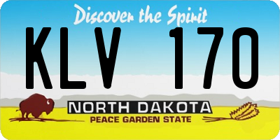 ND license plate KLV170