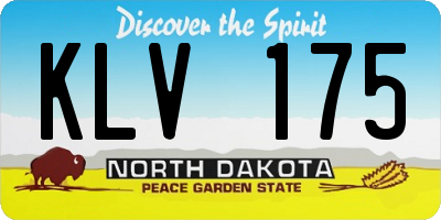 ND license plate KLV175