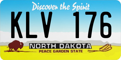 ND license plate KLV176